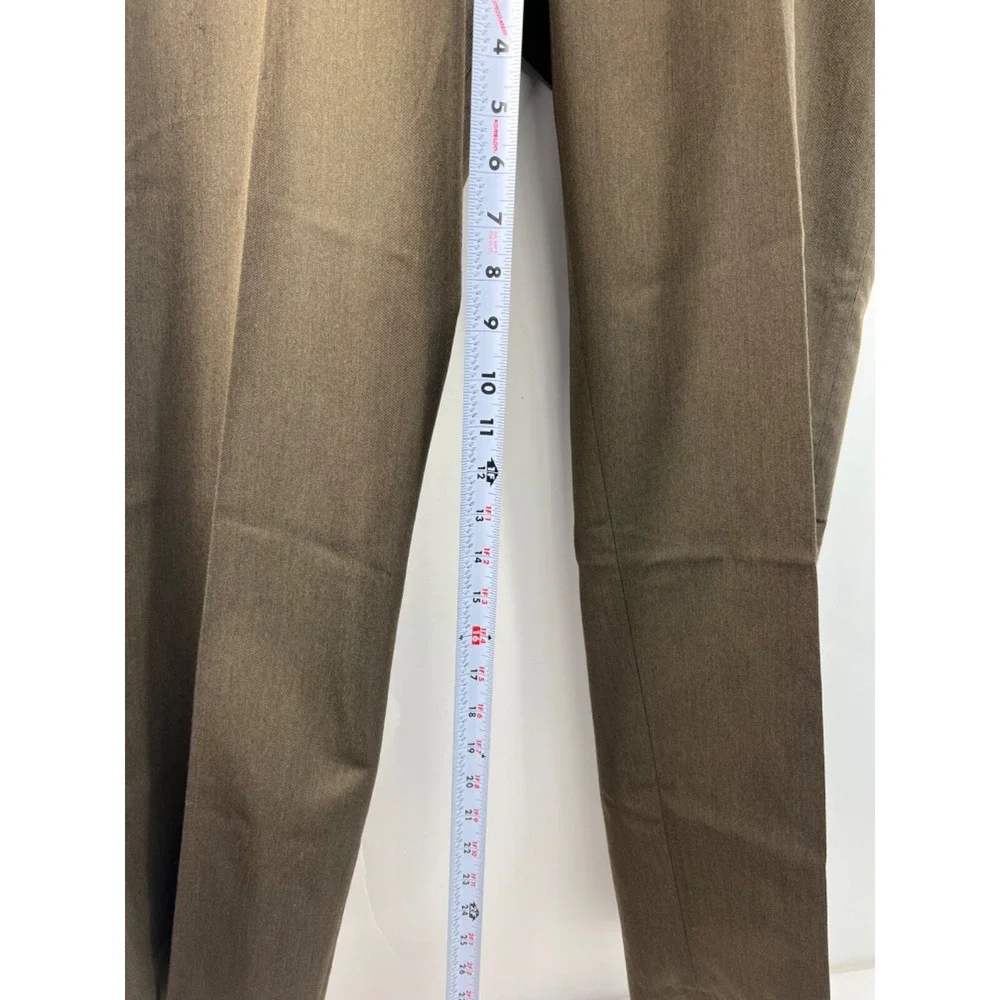 Haggar Black Label Dress Pants Men's Size 40/31 Brown Inside Waist Extenders - Picture 7 of 11
